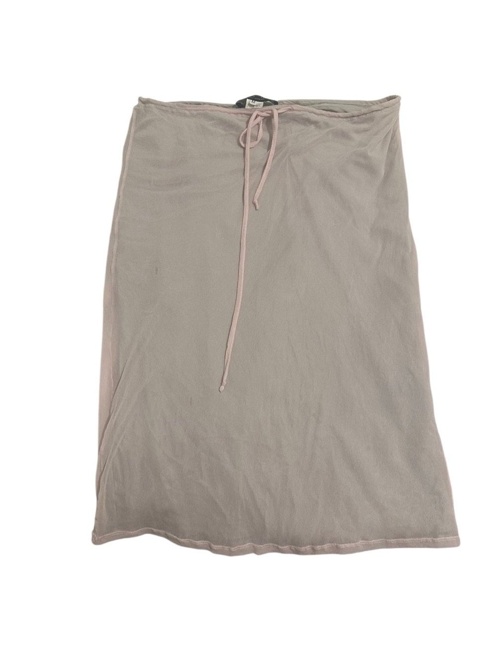 Twin-Set Taupe Midi Skirt with Pink Drawstring